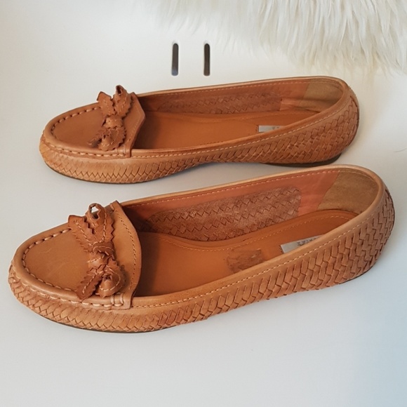 SOLD!! Geox Respira Camel Woven Leather Flats - Picture 5 of 8